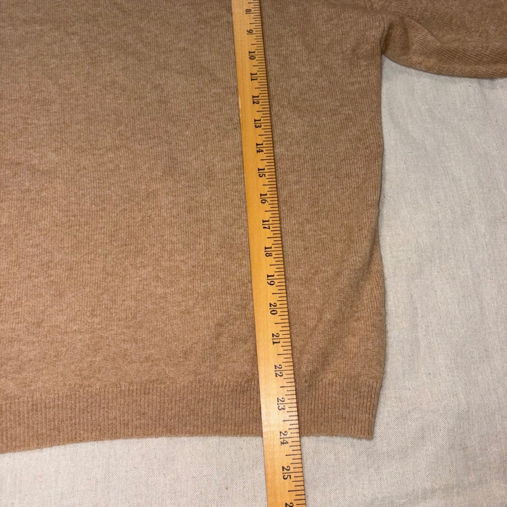 Pilcro Beige Tan 100% Cashmere Scoop Neck Sweater Womens XL - Picture 5 of 9